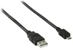 USB-A USB Micro-B - 1m - Schwarz