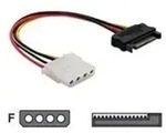 power cable - SATA power to 4 PIN internal power - 12 cm