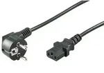 Strom Kabel C13 1x90&deg; - Schwarz - 3m