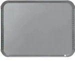 magnetisches Whiteboard, schmaler, silberner Rahmen 28 x 22 cm Silber