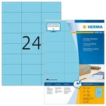 HERMA 4408, HERMA Farbige Etiketten A4, 70 x 37 mm, blau, permanent haftend