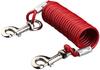 Tie out cable with coiled cable 5 m red