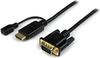 6ft HDMI to VGA active converter cable HDMI to VGA adapter - video transformer - sort
