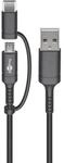 Pro Charging and synchronisation combination cable (with USB A to Micro-USB & USB-C)
