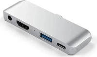 Satechi ST-TCMPHS, Satechi Aluminum Type-C Mobile Pro Hub Adapter - docking station -