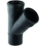 silent branch pipe 45 &deg; 110 / 50mm mf black pp