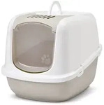 Nestor Jumbo White - Coffee - covered cat litter box