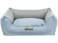 Lona bed square 80 × 60 cm light blue/grey