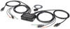2 Port USB 4K60Hz DisplayPort KVM Switch with Built-In Cables - KVM / audio...