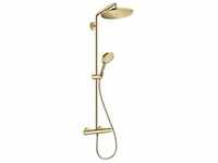 croma select s showerpipe 280 1jet with thermostat and hand shower raindance select s