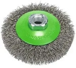 clean for Inox wire cone brush - for aluminium stainless steel non-ferrous metal