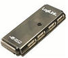 LogiLink UH0001A, LogiLink USB2.0 Hub slim - 4 Ports USB-Hubs - 4 - Schwarz