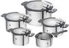 SIMPLIFY - Cookware set with cover - 5 items - round - silver