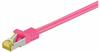 RJ45 patch cord CAT 6A S/FTP (PiMF) 500 MHz with CAT 7 raw cable magenta