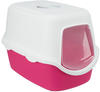 Katzentoilette Vico, mit Haube 40 × 40 × 56 cm pink/weiß