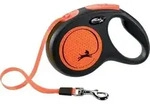 New NEON leash M 5M 25KG black/neon orange