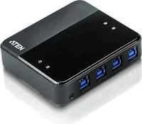 ATEN US434-AT, ATEN USB 4-port USB 3.0 Peripheral Sharing Device USB-Hubs - 4 - Grau