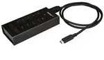 USB-C Hub Metal 7 Port USB-Hubs - USB 3.0 - 7 - Schwarz