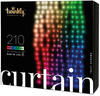 Curtain - 210 App-Controlled 210 RGB + Warm White LEDs. 1.5 x 2.1 Meters. Clear Wire.