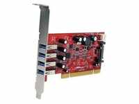 4 Port PCI SuperSpeed USB 3.0 Adapter Card mit SATA / SP4 Strom