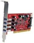 StarTech.com 4 Port PCI SuperSpeed USB 3.0 Adapter Card mit SATA / SP4 Strom