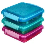 Pack 450ml Sandwich Box3 Pack Lunch Coloured
