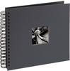 Fine Art Spiral Album 28 x 24 cm 50 Black Pages grey