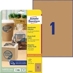 Avery L7109-25, Avery Brown kraft rectangular Product Labels (recycle)