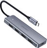 4-in-1 USB C Hub USB-Hubs - 4 - silber