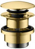waste set brass push-open for basin and bidet mixers polished gold-optic
