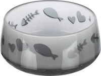 Trixie TX24420, Trixie Plastic Bowl for Cats 0.3 l/&oslash; 12 cm Assorted Colours