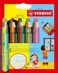 STABILO 882/05-2, STABILO woody 3 in 1 Duo - Multitalent Coloured Pencil - Set 5 pcs.