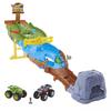 Hot Wheels HGV12, Hot Wheels Monster Trucks Playset With 2 1:64 Scale Toy Trucks