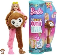 Barbie HKR01, Barbie Cutie Reveal Jungle Series Monkey Doll 30cm