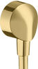 fixfit wall outlet e without non-return valve polished gold-optic