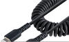 USB C to Lightning Cable 50cm/20in MFi Certified Coiled iPhone Charger Cable Black