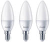 LED-Lampe Candle 5W/827 (40W) Frosted 3-pack E14