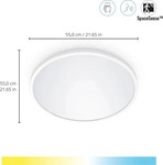 WiZ 929003226901, WiZ SuperSlim Smart Ceiling Light White 32W Tunable White &