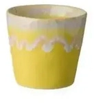 Espresso cup Gres 10 cl 6.5 x 6 cm Yellow Ceramic
