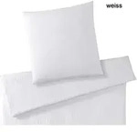 Elegante Bettw&auml;sche Smooth - 135x200 cm + 80x80 cmweiss