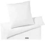 Elegante Bettw&auml;sche Solid - 155x220 cm + 80x80 cmweiss