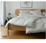 Elegante Bettw&auml;sche Breezee - 155x220 cm + 80x80 cm kreide