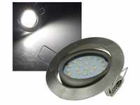 CHILITEC 4W LED Downlight Flat-26 neutralweiß 350lm Edelstahl gebürstet EEK F [A-G]