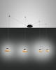 Glas Pendelleuchte Fabas Luce Arabella amber 8W LED dimmbar 4-flammig variabel EEK E