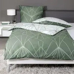 Janine Mako-Satin Bettw&auml;sche J.D. 87054 salbeigr&uuml;n jade 200x200 cm + 2x 80x80 cm -