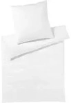 elegante Mako-Satin Bettw&auml;sche Solid wei&szlig; 155x220 cm + 80x80 cm - wei&szlig;