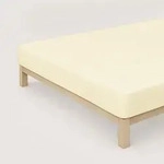 Schlafgut Spannbetttuch Pure aus Bio Baumwolle 120x200 - 130x220 cm | yellow-light -