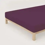 Schlafgut Spannbetttuch Pure aus Bio Baumwolle 90x190 - 100x220 cm | purple-deep -