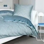 Janine Mako-Satin Bettw&auml;sche J.D. 87053-02 240x220 cm + 2x 80x80 cm - blau