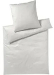 elegante Mako-Satin Bettw&auml;sche Solid 155x220 cm + 80x80 cm | natur - beige